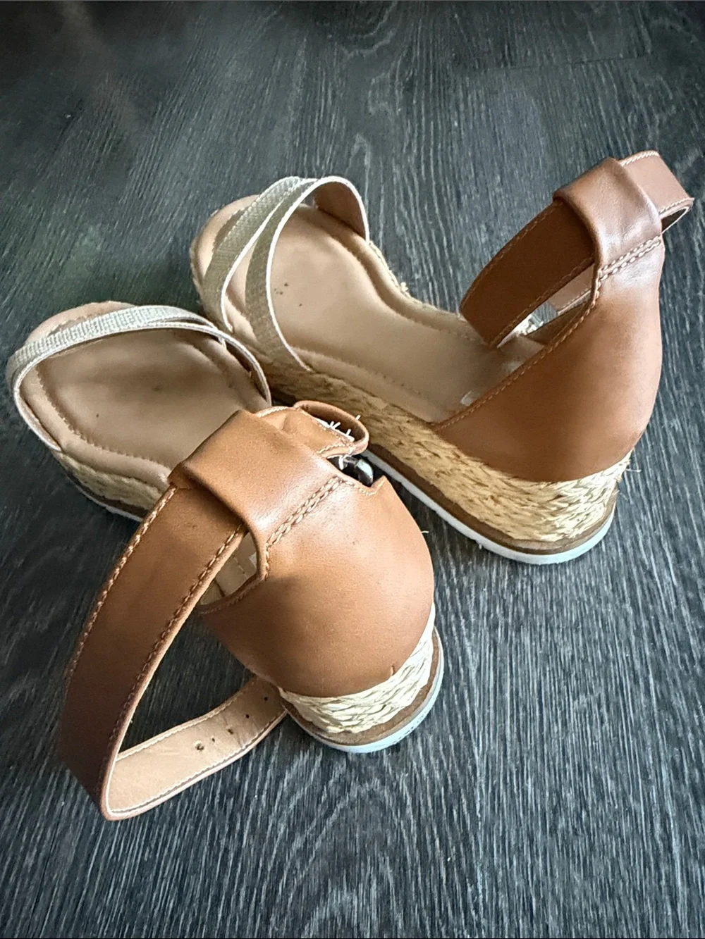 Dolce Vita Tan & Beige Espadrille Platform Sandals